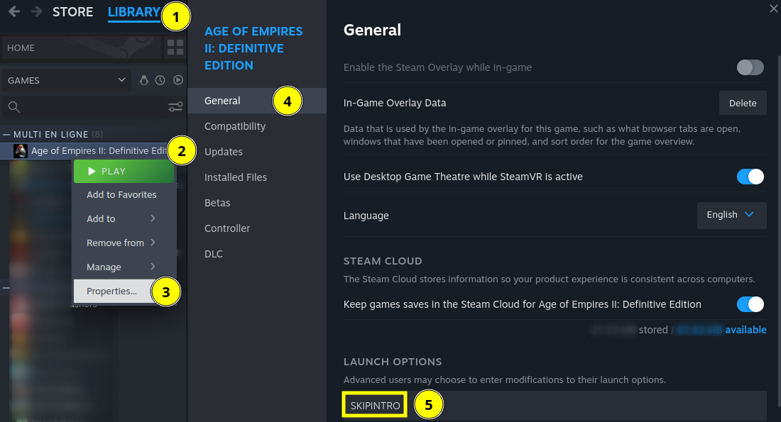 Screenshot of the Steam client “Settings” window, on the “Steam Play” tab, with the “Enable Steam Play for all other titles” box checked
